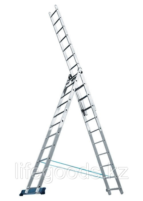 Лестница, 3 х 10 ступеней, алюминиевая, трехсекционная Pоссия 97783