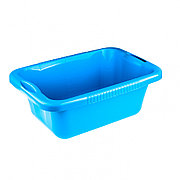 Таз пластмассовый прямоугольный 25 л, голубой, Россия Elfe 92992