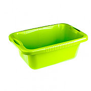 Таз пластмассовый прямоугольный 25 л, зеленый, Россия Elfe 92990