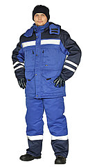 Костюм зимний "ЗИМНИК" куртка/брюки, цвет: василек/т.синий
