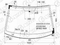 Стекло лобовое в клей VOLKSWAGEN GOLF V 3/5D HBK 03-08