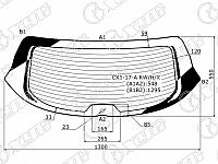 Стекло заднее (крышка багажника) с обогревом в клей MAZDA CX5 17-