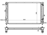 Радиатор AUDI A4 S4 2.4 2.5TD 2.6 2.8 94-00AUDI A6 S6 2.4 2.7T 2.8 97-04VW PASSAT B5(96-05)SKO