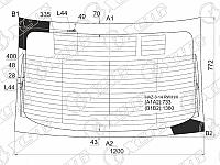 Стекло заднее с обогревом в клей MAZDA 3 4D 13-