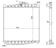 Радиатор NISSAN UD/UD CONDOR MK252/MK36C FE6# 550MM 00-