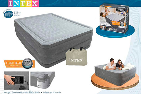 Двуспальная кровать надувная со встроенным насосом INTEX 64418 DURA-BEAM PLUS - фото 5 - id-p66902658