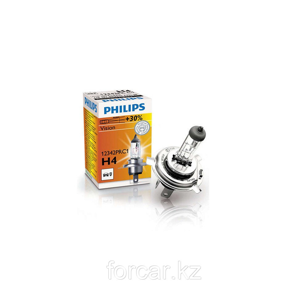 Лампа H4 12V 60/55W P43t (PHILIPS) Premium +30% — купить в