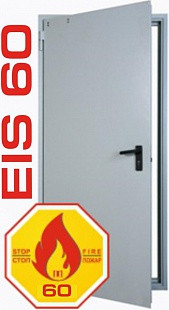 Дверь противопожарная EI 60 светло серый установка, фото 1
