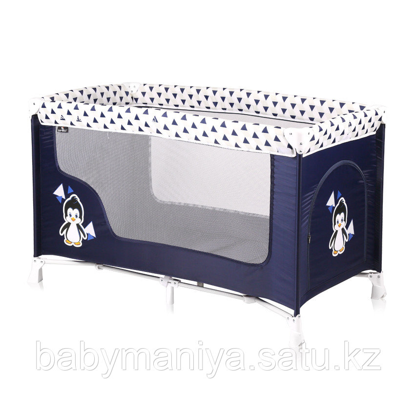 Кровать - манеж Lorelli SAN REMO 1 Сине-белый / Blue&White Penguin 1936
