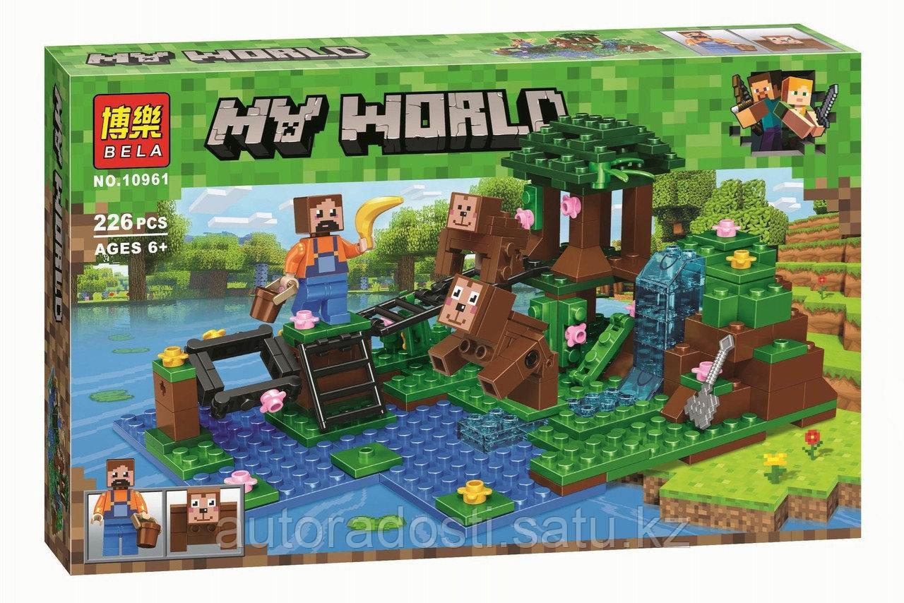 Конструктор Bela 10961 "Дрессировка обезьян" (аналог Lego Майнкрафт, Minecraft), 226 деталей