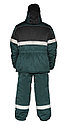 Костюм зимний "ВЕКТОР" куртка/полукомб. цвет: т.зеленый/черный, фото 2