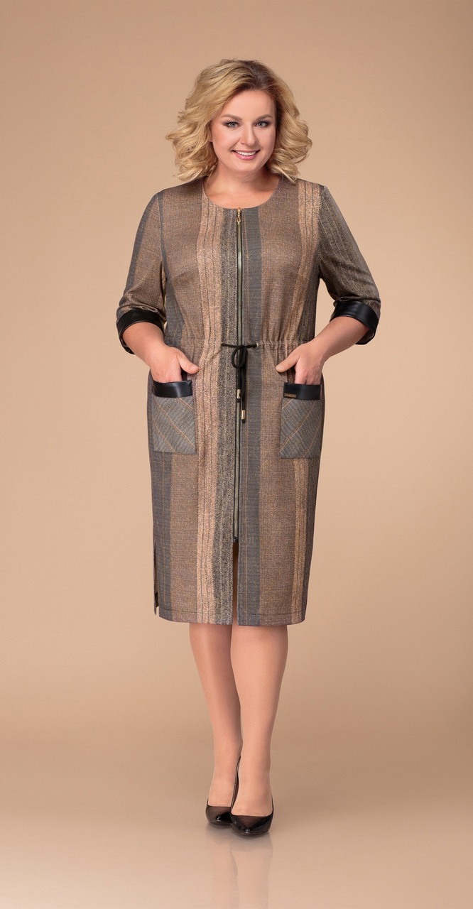 Платье Svetlana Style-1271, серо-коричневые тона, 54