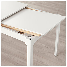 Стол раздвижной ЭКЕДАЛЕН 80/120x70 см. белый ИКЕА IKEA, фото 2