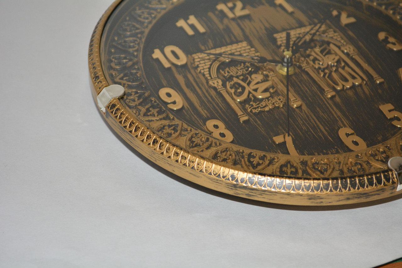 Настенные часы Quart Clock чёрно золотистый корпус 741 - фото 3 - id-p66904353