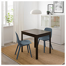 Стол раздвижной ЭКЕДАЛЕН 80/120x70 см темно-коричневый ИКЕА IKEA, фото 2