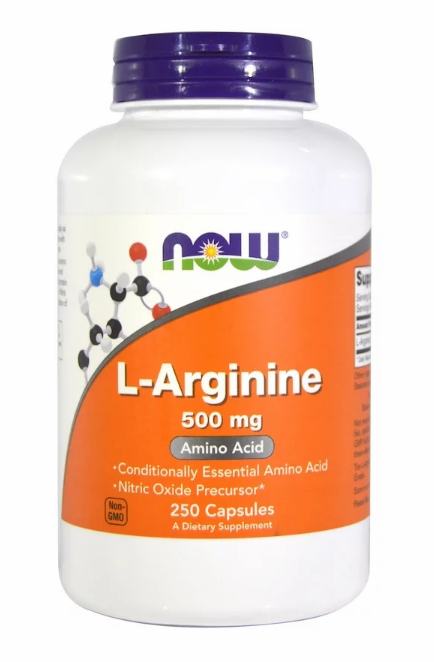 Now Foods, L-аргинин, 500 мг, 250 капсул - фото 1 - id-p66942965