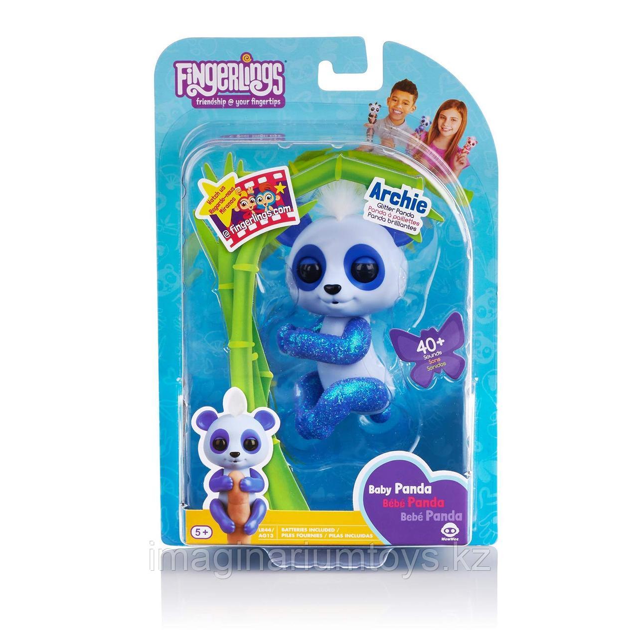 Фингерлингс панда интерактивная Fingerlings сине-белая - фото 7 - id-p66932979