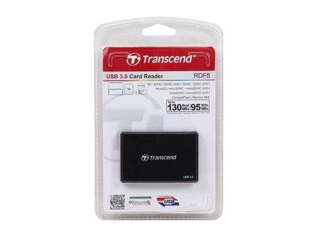 Картридер Transcend USB 3.1 Card Readers RDF8 Black - фото 2 - id-p66950029