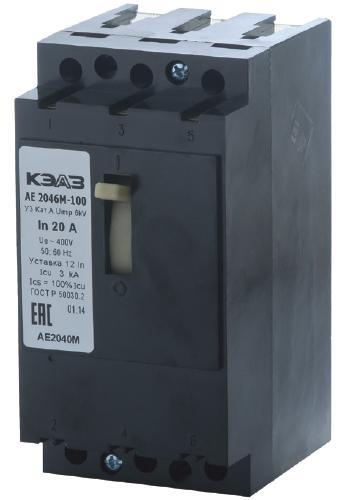 Автоматический выключатель АЕ 2046 М-100 (3ф) 10А КЭАЗ - фото 1 - id-p66964217