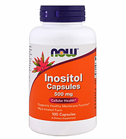 Now Foods, Инозитол в капсулах, 500 мг, 100 капсул