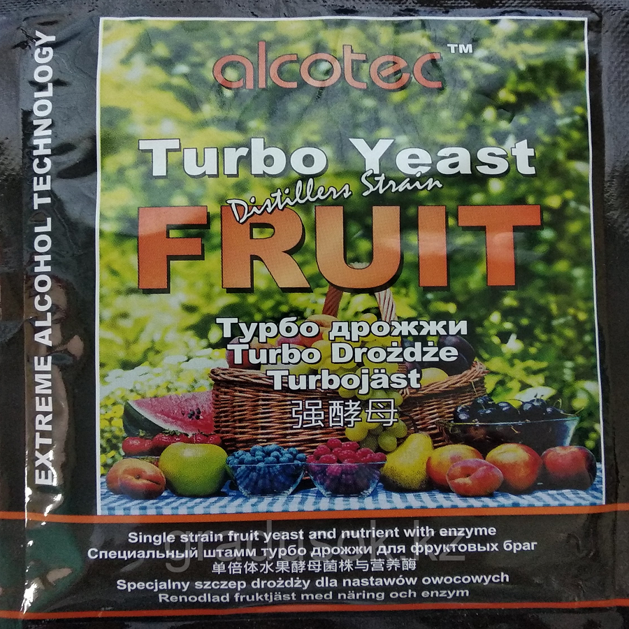 Спиртовые турбо дрожжи Alcotec Turbo Yeast FRUIT - фото 1 - id-p66978229