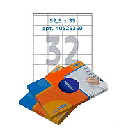 Этикетки самоклеящиеся Multilabel, А4, 52,5 х 35 мм., 32 шт/лист, 100 л.