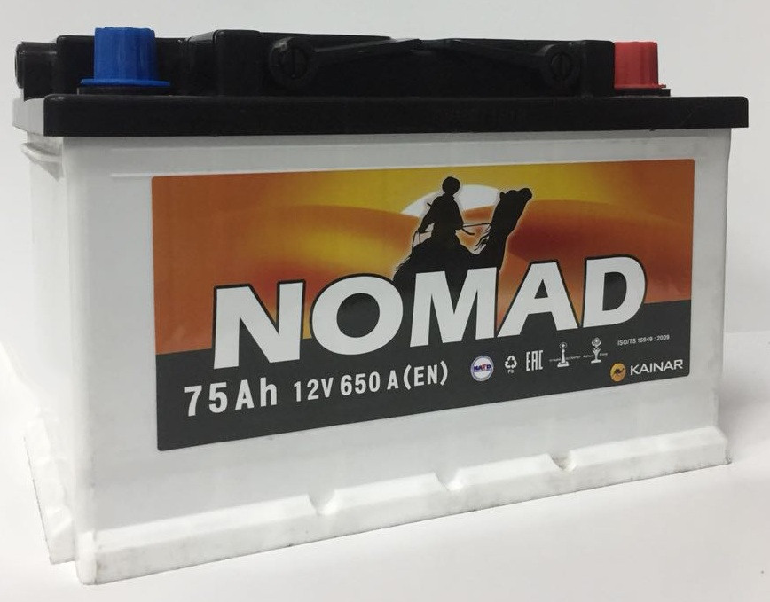 Аккумулятор автомобильный NOMAD 6СТ-75 VL AПЗ (0)