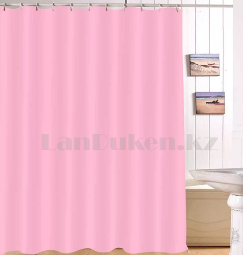 Водонепроницаемая шторка для ванной HangJie розовая 180*180 см 888