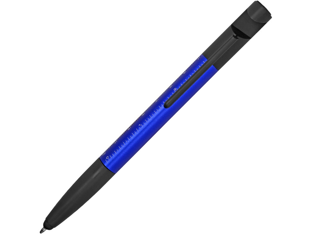 Ручка-стилус металлическая шариковая многофункциональная (6 функций) Multy, синий - фото 2 - id-p67008870