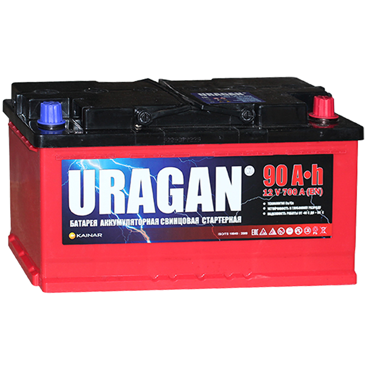 Аккумулятор для автомобиля URAGAN 6СТ-90 VL AПЗ (0)