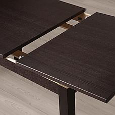 Стол раздвижной ЛАНЕБЕРГ коричневый ИКЕА, IKEA, фото 3