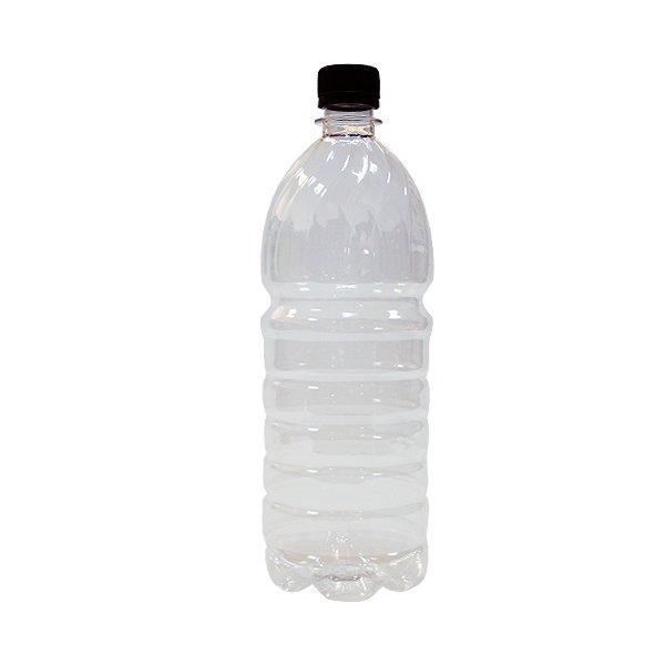 ПЭТ бутылка, прозрачн., 1,0 л, h 245 мм, d 84,5 мм, с крышкой, 100 шт - фото 1 - id-p67008662