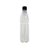 ПЭТ бутылка, прозрачн., 0,5 л, h 239 мм, d 64,4 мм, с крышкой, 100 шт