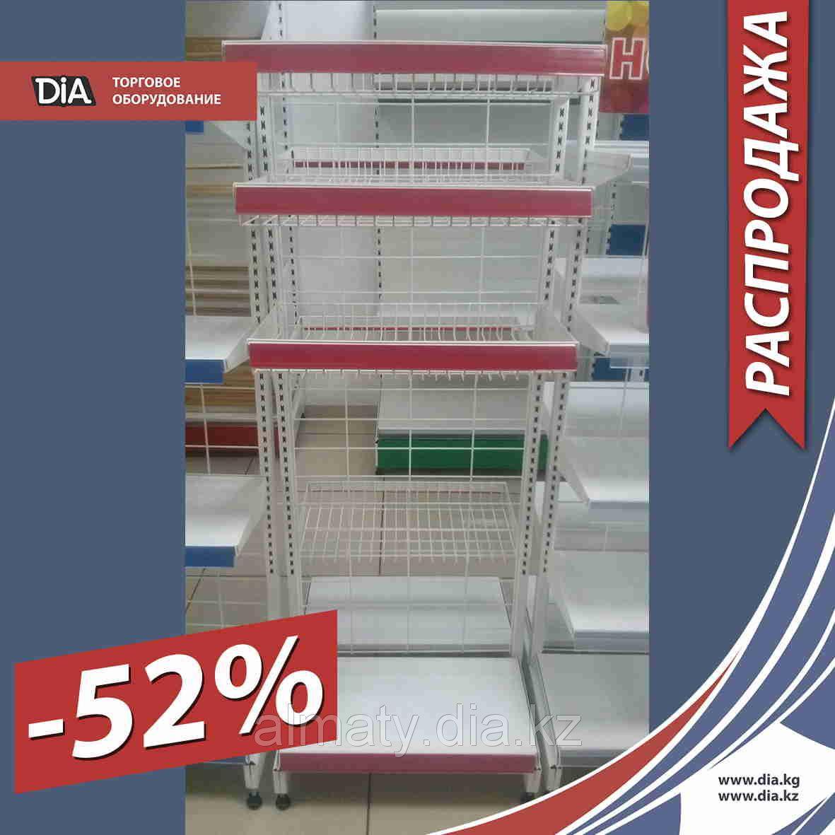 (продано) 112.Комплект 26 12 2016 Алматы розница АН Стеллаж двусторонний д.600 с корзинами