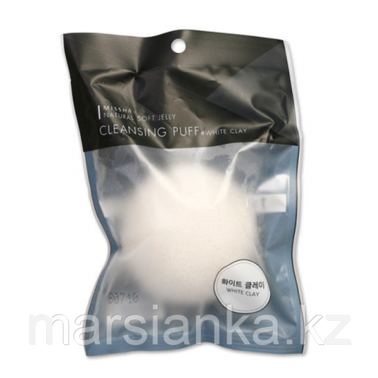 Cпонж для очищения лица Missha Cleansing Puff White Clay