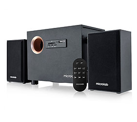 Колонки Microlab M-105R (2.1) - Black, 10Вт(2x2,5+5) RMS, 40Hz-20kHz, 70dB, FM, USB, SD-карта