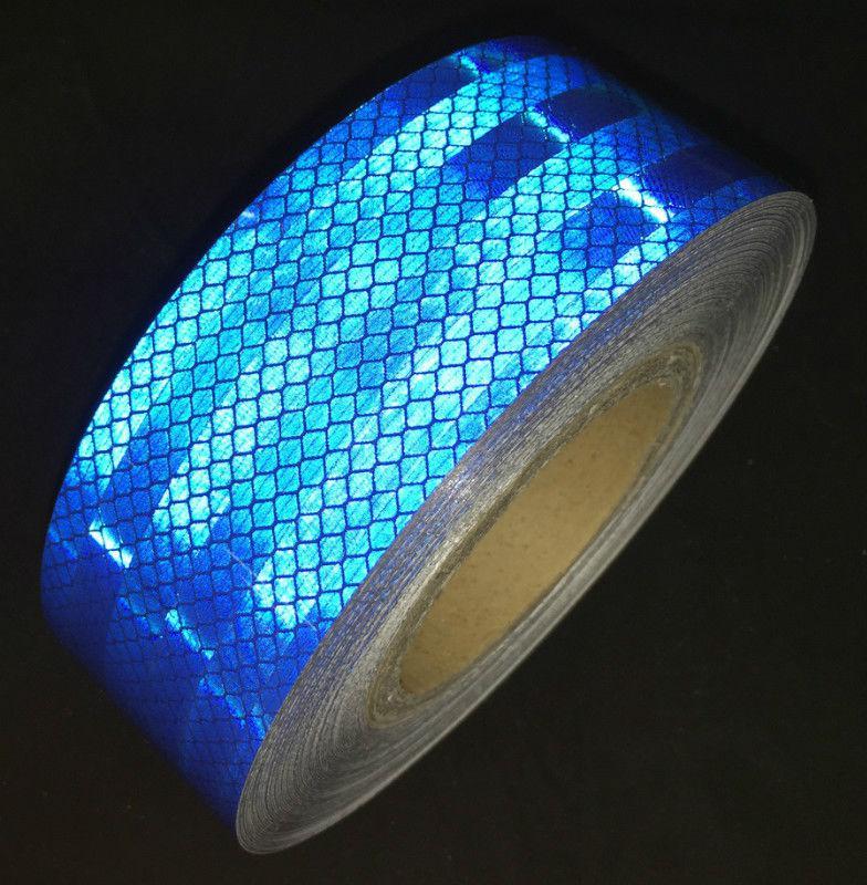 Светоотражающая лента синяя для маркировки тентов