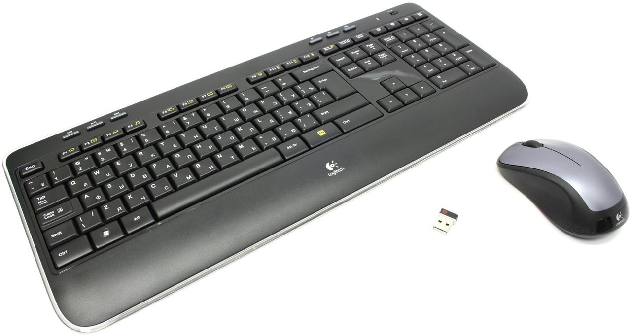 Клавиатура Logitech MK520, Wireless, Multimedia, Black-Gray, USB, 2 х АА + мышь - фото 1 - id-p67086170