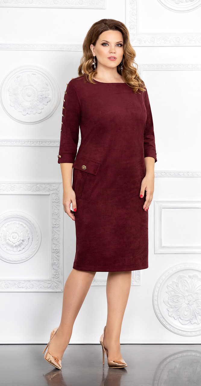 Платье Mira Fashion-4676, бордовый, 54