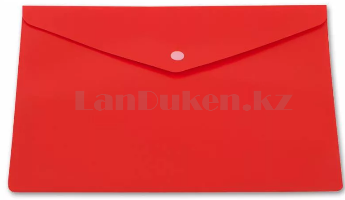 Папка конверт на кнопке А3 пластиковая 44*33.5 см (красная)