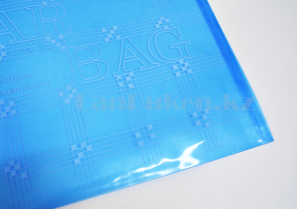Папка конверт на кнопке А3 пластиковая 42*30 см (голубая) - фото 3 - id-p67142328