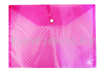 Папка конверт на кнопке А4 (розовая) HK0206