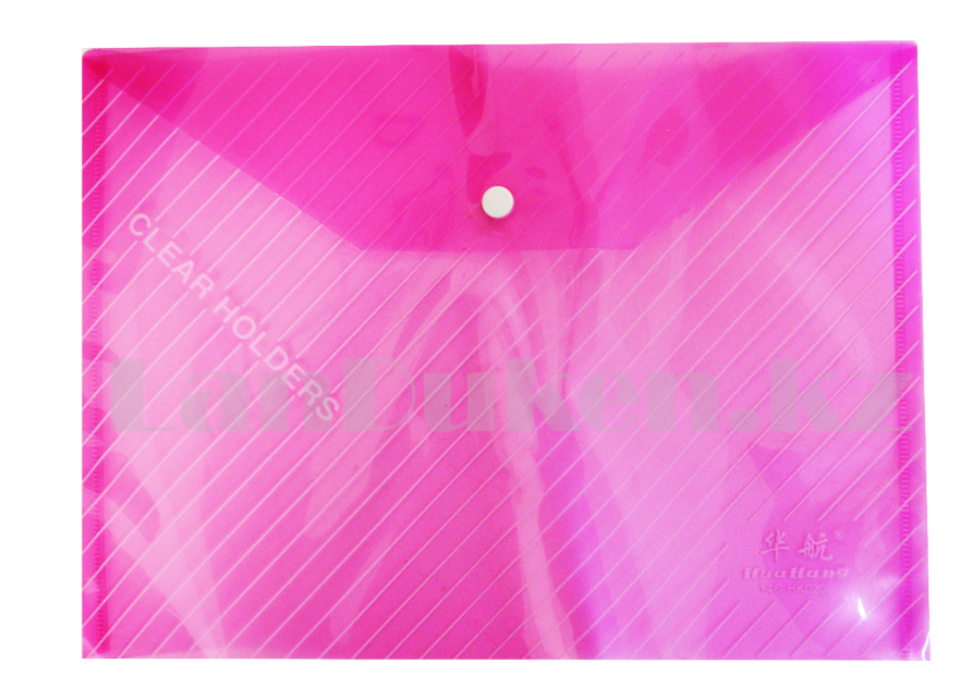 Папка конверт на кнопке А4 (розовая) HK0206 - фото 1 - id-p67142354