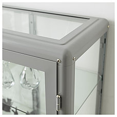 Шкаф-витрина ФАБРИКОР серый ИКЕА, IKEA, фото 3