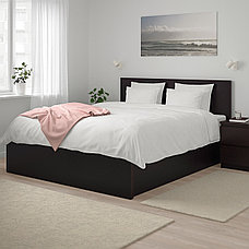 Кровать с подъемным механизмом МАЛЬМ 180х200 черно-коричневый ИКЕА, IKEA, фото 3
