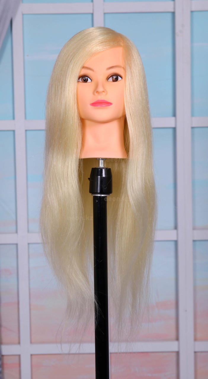 Голова-манекен блонд волос натуральный (85%) - 60 см