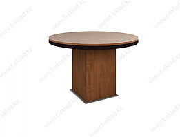 Круглый переговорный стол на деревянной опоре 7090