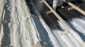 Утепление кровли склада ППУ 3