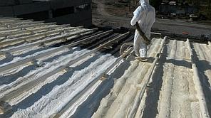 Утепление кровли склада ППУ 9