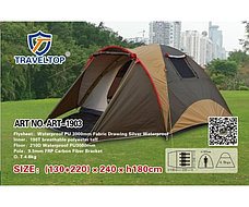 Палатка четырехместная (130+220)х240х180 см Tuohai/Traveltop ART-1903 12001, фото 3